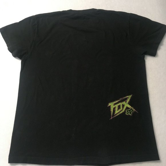 #DD Fox Racing Multicolored graphic Logo T Shirt large skull lightning foxhead - Picture 9 of 10